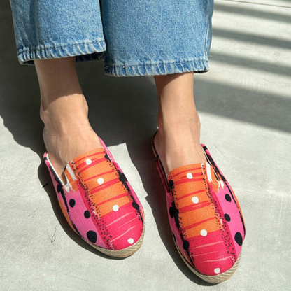 Dotty Matching Mules & Tote Set